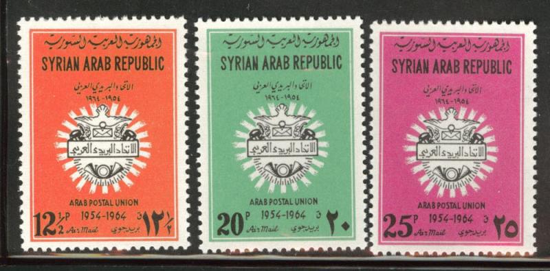 Syria  Scott C327-C329 MNH** 1964 Arab Postal Union stamp set