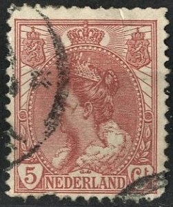 NETHERLANDS #65, USED FAULT - 1898 - NETHER317