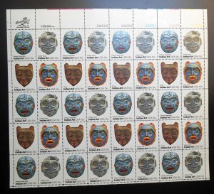 1980 American Indian Folk Art Sc 1834-18377 1837a FULL MINT SHEET of 40 Typical