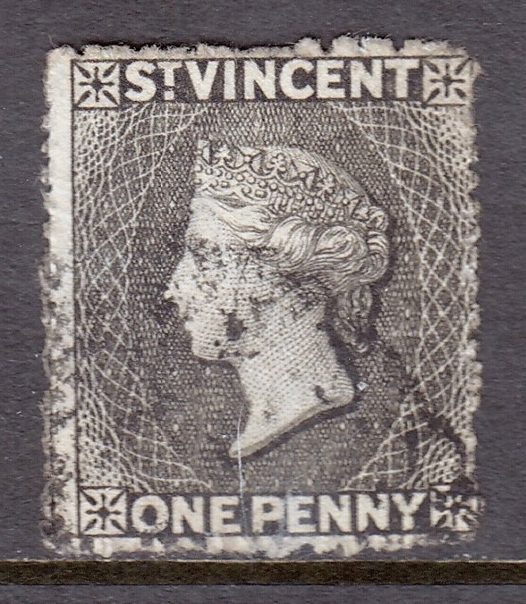 St. Vincent - Scott #13 - Used - Repaired tear at bottom - SCV $14.50