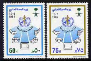 Saudi Arabia 1989 World Health Day set of 2 unmounted min...