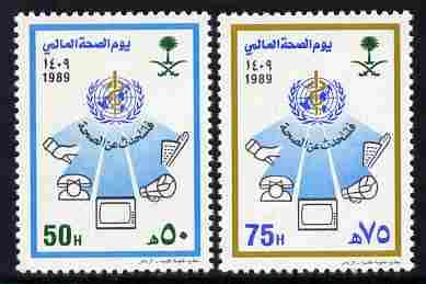 Saudi Arabia 1989 World Health Day set of 2 unmounted min...