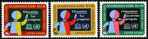 United Nations - #134 - 136 Education  - MNH