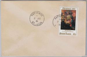 ST LUCIA -  POSTAL HISTORY - COVER with nice postmark: PATIENCE 1981