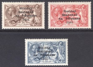 Ireland 1922 2/6d-10/- Dollard Scott 12-14 SG 18-21 MLH Cat $410