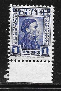 Uruguay 351: 1c General José Artigas, MNH, VF