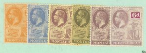 Montserrat #63-68 Unused Single (King)