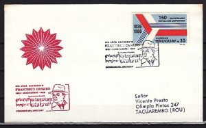 Uruguay, 1986 issue. 28/NOV/86 Musician cancel on a cachet cover. ^