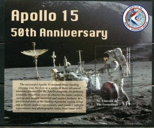 ST. VINCENT GRE 2021 50th ANN OF APOLLO 15 SOUVENIR SHEET MINT NEVER HINGED