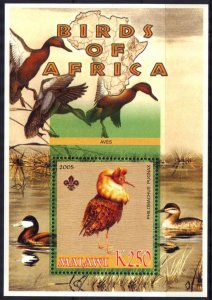 Malawi 2005 Fauna Scouting Scouts Birds (XVII) S/S MNH