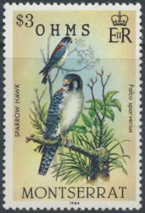 Montserrat  SC# O76 MNH   Birds OPT OHMS  see details & scans