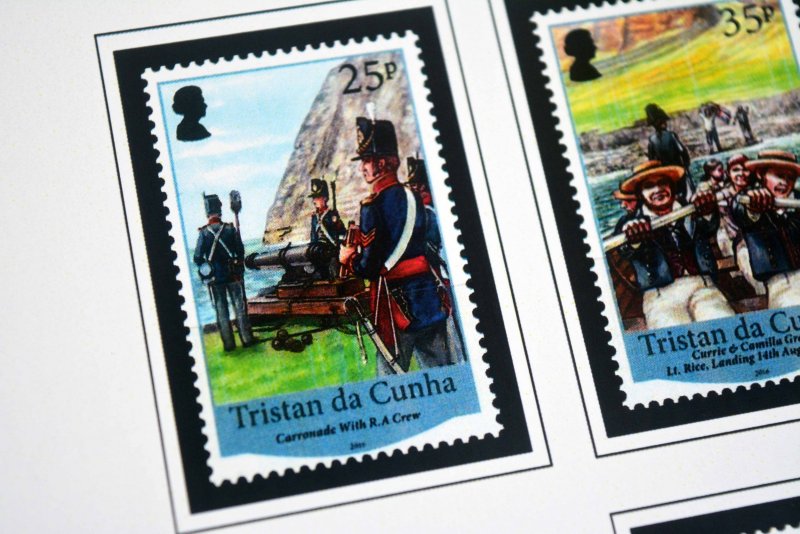 COLOR PRINTED TRISTAN DA CUNHA 2011-2020 STAMP ALBUM PAGES (45 illustr. pages)