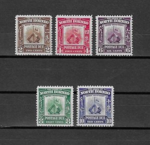 NORTH BORNEO 1939 SG D85/9 MNH Cat £160