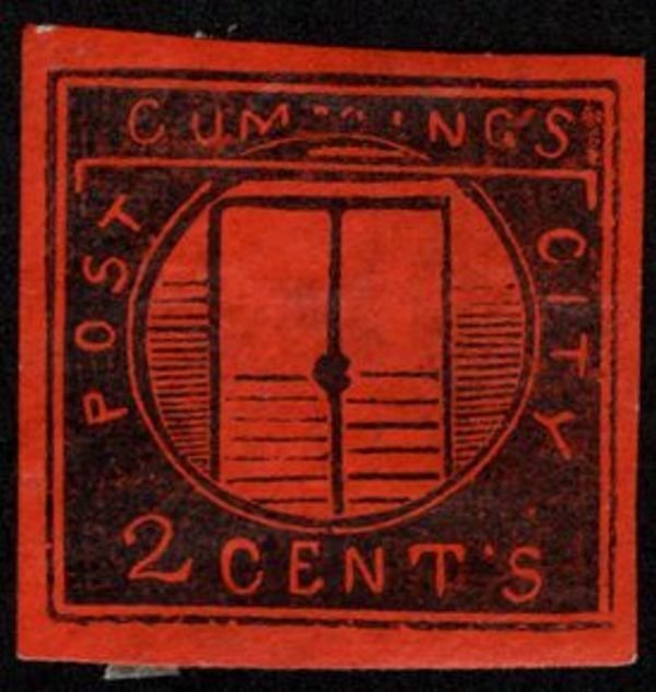 US #LOCAL 55L VF mint no gum, Cummings, black on orange, sold as is, Fresh!