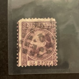 NETHERLANDS Scott #11 Used (SCV=$110) Short Corner 