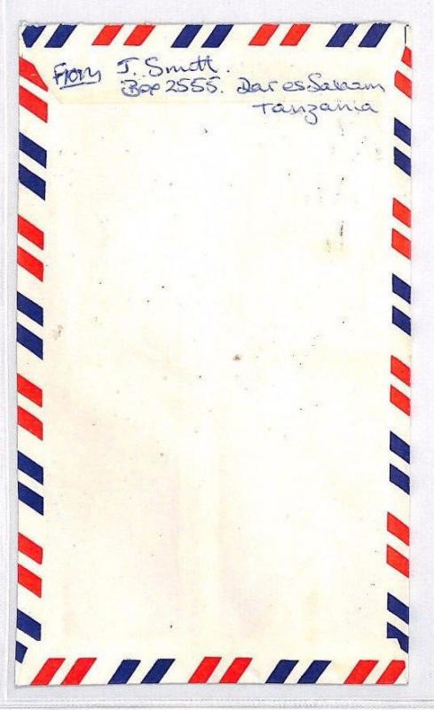 TANZANIA *OFFICIAL* OVERPRINTS Dar-es-Saalam Airmail Cover Devon 1979 XX3