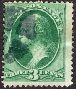 1870, US 3c, Washington, Used, Sc 147