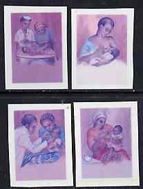 Zambia 1988 UNICEF (Child Survival Campaign) set of 4 die...