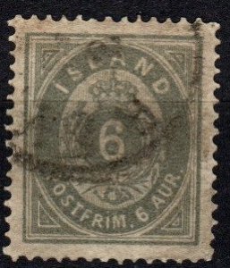 Iceland #10 F-VF Used  CV $35.00 (X4027)