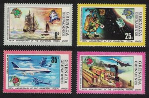 Grenadines Ship Helicopter Space Airplane Concord UPU 4v 1974 MNH SG#25-28