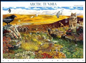 2003 37c Arctic Tundra, Sheet of 10 Scott 3802 Mint F/VF NH