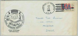 big033 - USA - POSTAL HISTORY - COVER to ITALY 1969 POLAR Station ANTARCTICA