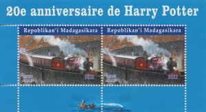 MADAGASCAR - 2022 - Harry Potter, Train - Perf 2v Sheet - Mint Never Hinged