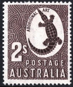 Australia SC#212 2s Aboriginal Art: Johnston's Crocodile (1948) MHR