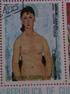 ​GUINEA EQUATORIAL STAMP-1974 WORLD FAMOUS NUDE PAINTING CTO-MNH STAMP SHEET -