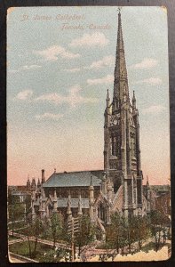 1907 Toronto Canada Picture Postcard Cover To New Zealand St James Cathedral