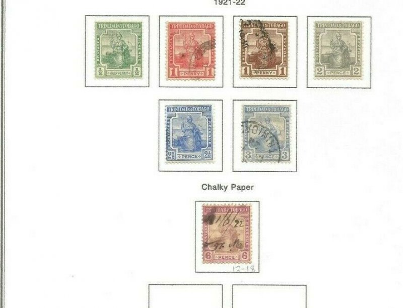 TRINIDAD AND TOBAGO SCOTT 12-8 MH/USED SHORT