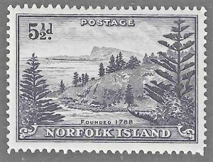 Norfolk Island (1947) - Scott # 8,    MH