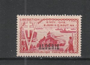 Algeria  Scott#  254  MH  (1954 Liberation of France, 10th Anniversary)