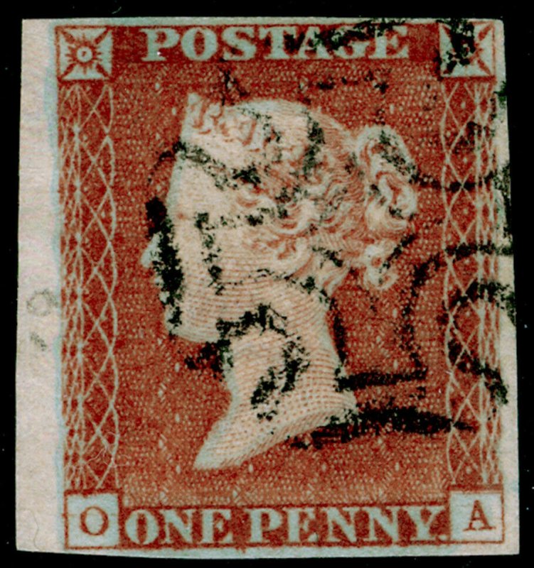 SG9, 1d pale red-brown PLATE 19, FINE USED. Cat £70. OA 