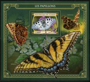 CHAD 2017  BUTTERFLIES SOUVENIR SHEET MINT NEVER HINGED