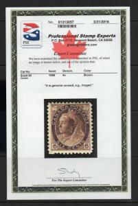Canada #80 6c QUEEN - MINT (hinged) - with PSE CERTIFICATE cv$190.00