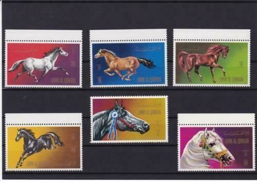 umm al qiwain mint never hinged horses stamps ref r13804 