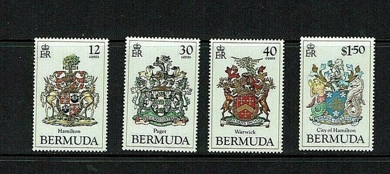 Bermuda:1985, Bermuda Coats of Arms, (3rd series)  MNH set