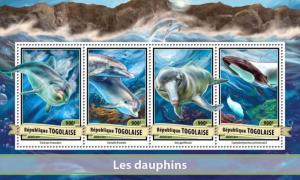 TOGO 2017 SHEET DOLPHINS MARINE LIFE