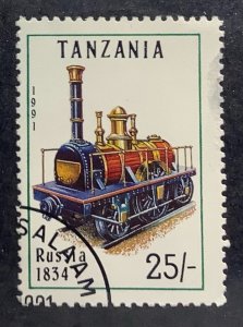 Tanzania 1991 Scott 802 CTO - 25sh, Locomotive Russia, 1834