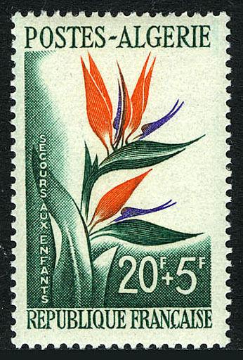 Algeria B95, MNH. Bird-of-Paradise flower, 1958