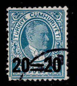 TURKEY Scott 1464 used surcharged stamp