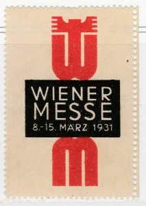 Wiener Messe 1931 Cinderella Poster Stamp Advertising Marks A7P5F195-