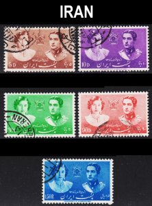 Iran Scott 871-75 complete set F to VF used.