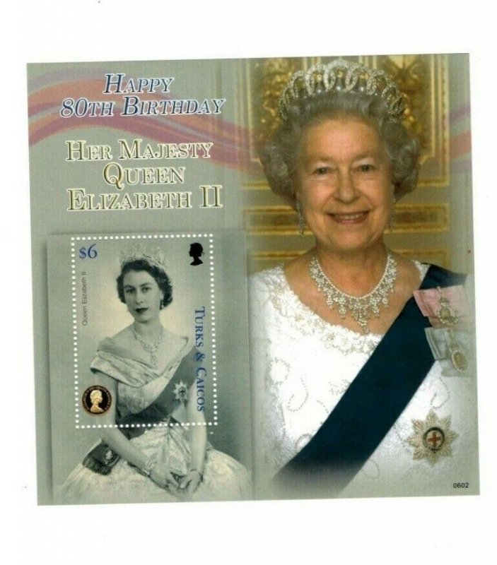 Turks And Caicos - 2006 - 80TH BIRTHDAY QUEEN ELIZABETH II Souvenir Sheet - MNH