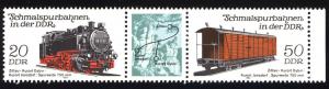 DDR Sc# 2342 Zittau-Oybin/Johnsdorf Railroad MNH pair+label