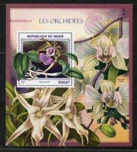 NIGER 2016 ORCHIDS  SOUVENIR SHEET MINT NH