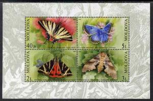 Moldova 2003 Butterflies & Moths perf m/sheet contain...