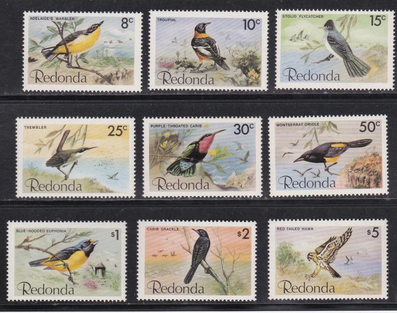 Antigua - Redonda 1980 Bird Set, Mint NH