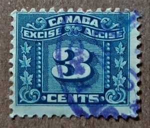 Canada #FX64 3c Three Leaf Excise Tax USED (1934)